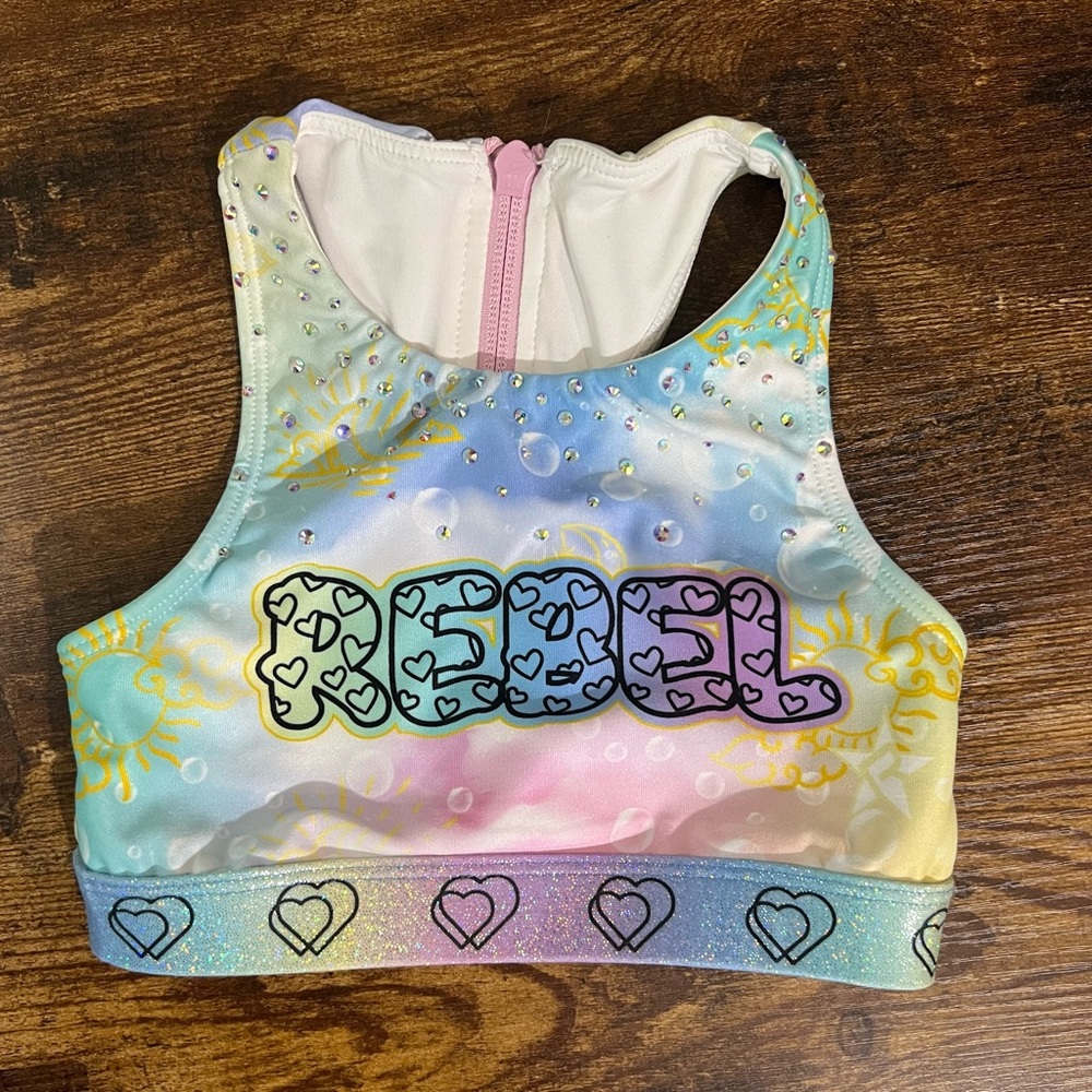 Colorful Rebel Sports Bra YXS